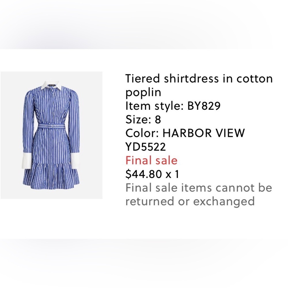 J. Crew Blue and White Striped Dress